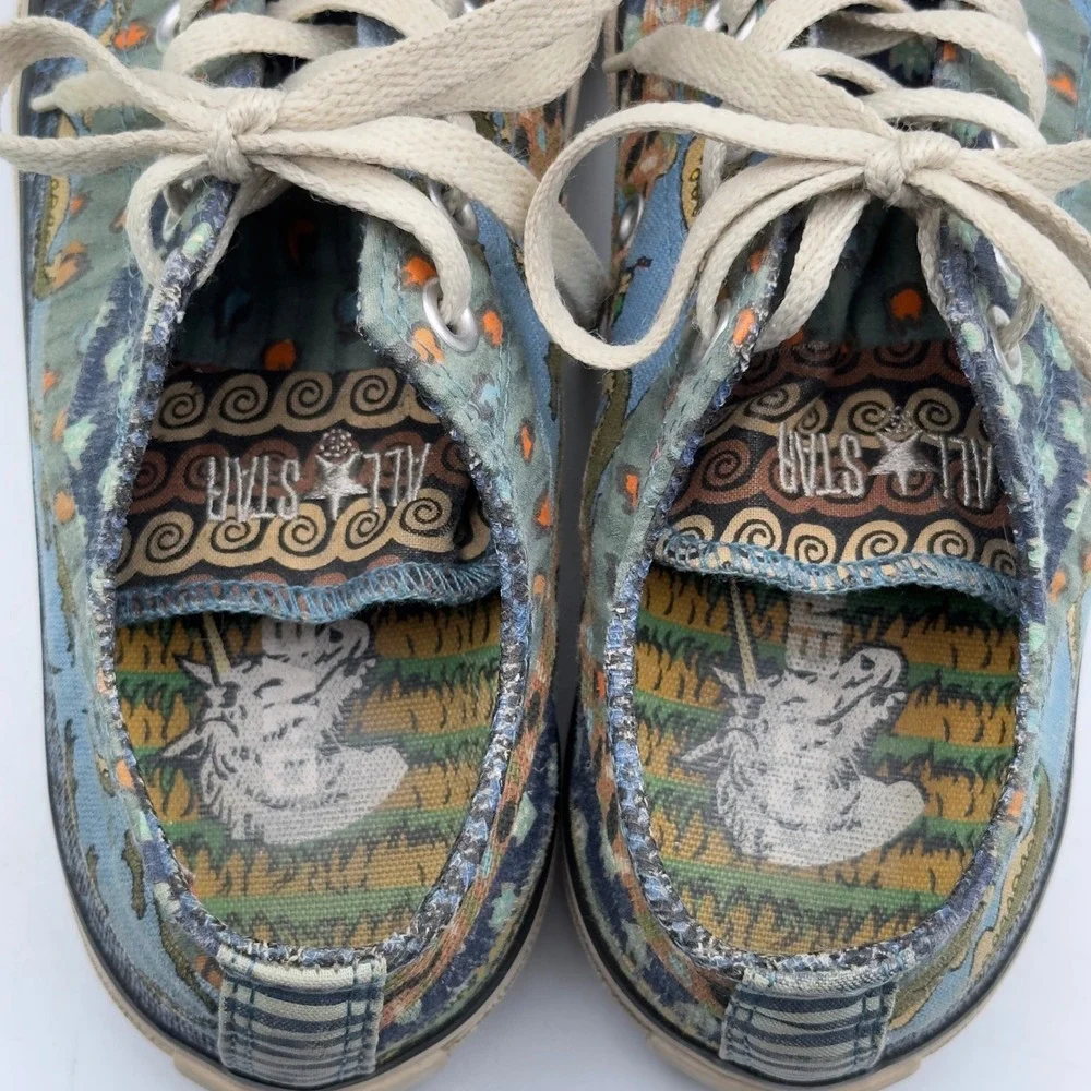 Converse All Star Dinosaur Multi Color Low Top 2008 Womens 6.5 Rare Sneakers